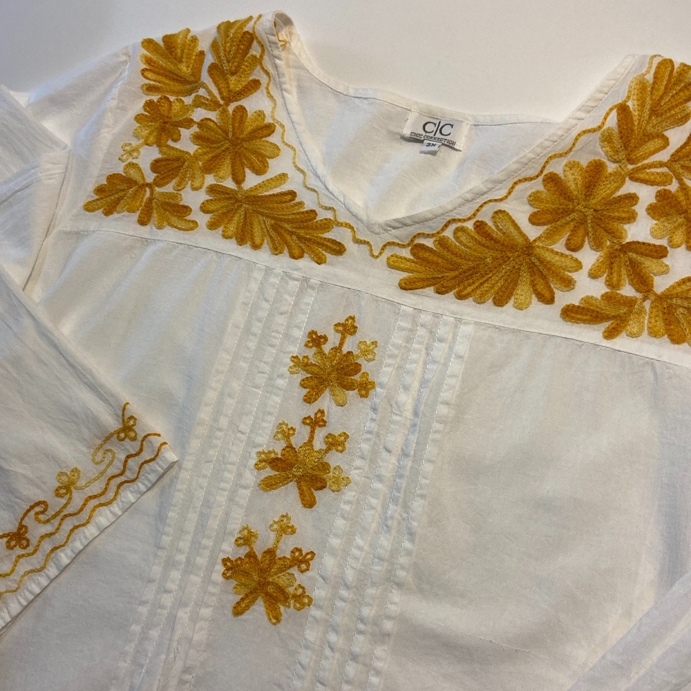 C|C Chic Boho Tunic Blouse Sz3x L - Picture 1 of 3